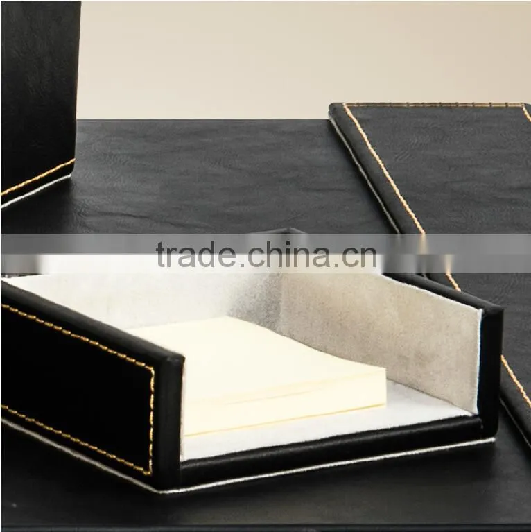 2015 New Arrival Fashion Business Office Faux Leather Notepad Box