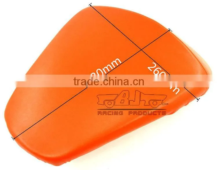 BJ-SC02-390/13 Orange Motorcycle Leather Passenger Seat Cushion Pillion For KTM DUKE 390 2013 - 2015