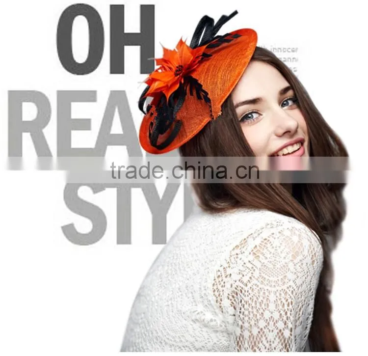 China Wholesale Wedding Accessories For Lady Sinamay Fascinator