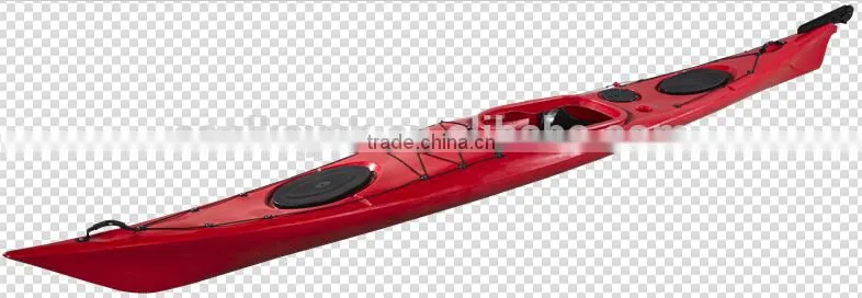 5.0m white water single sit in plastic sea kayak wholesale made in China