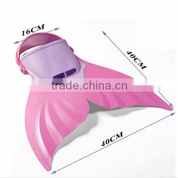New arrival children style rubber swimming fins, diving mono fins with customized service