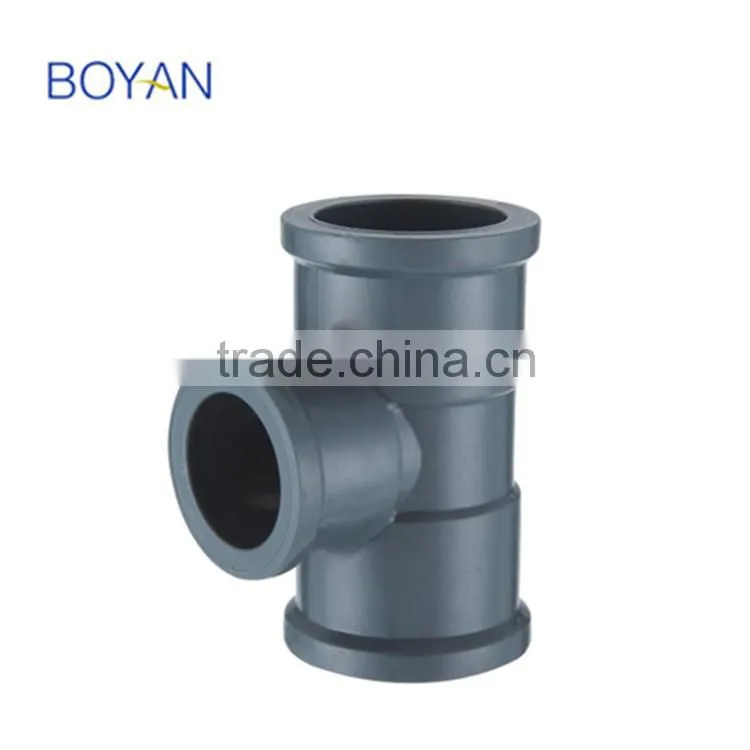 China manufacture pvc pipe fitting reducing tee
