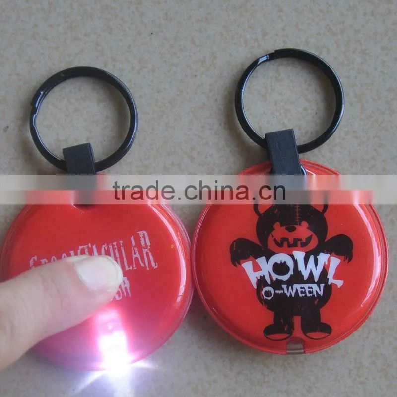 Factory price promotional Led keychain PVC Led light keychain