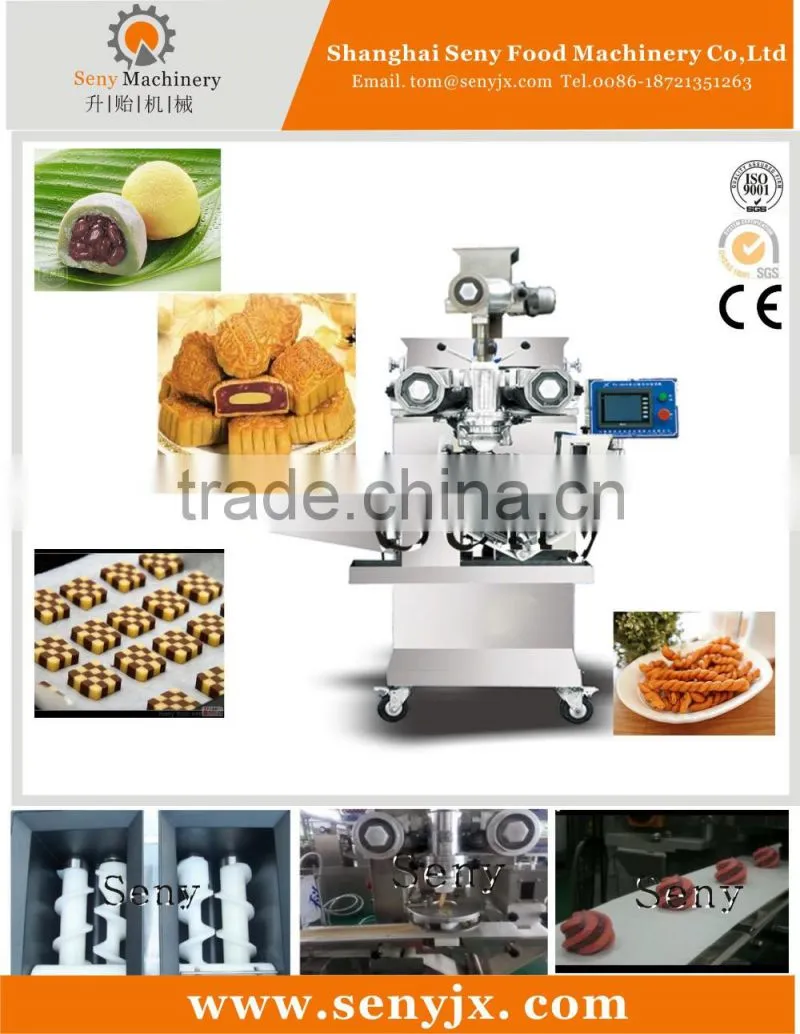 304 tainless steel multifunction encrusting forming machine for double stuffing moon cake