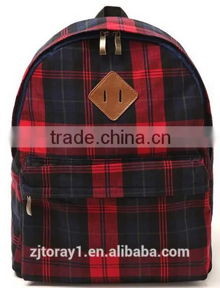 plaid kindergarten school bag backpack for kids childrens