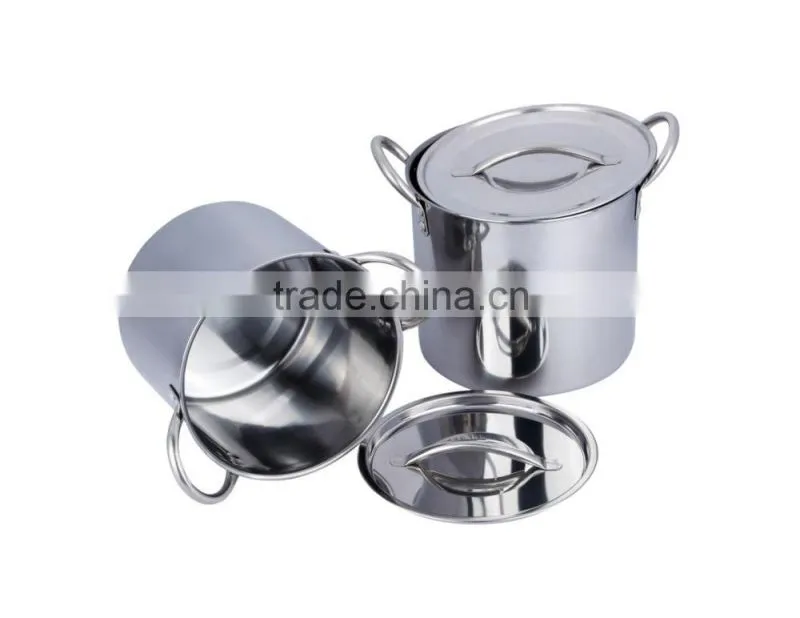 2015 tall stainless commercial steel heavy duty stock pots made in china