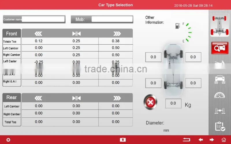 space-saving 3D wheel alignment with competitive price for car maintenace point