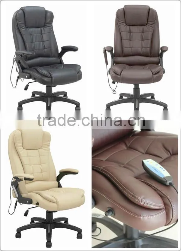 SAA ROHS CE certified Stylish 6 point massage chair leather office chair with armrest K-8901A-6