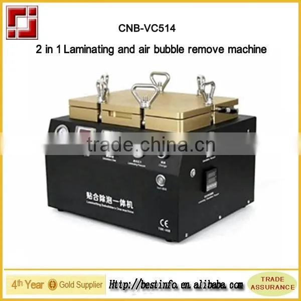 2 in 1 laminating and air bubble remove machine for iphone and for samsung smartphones