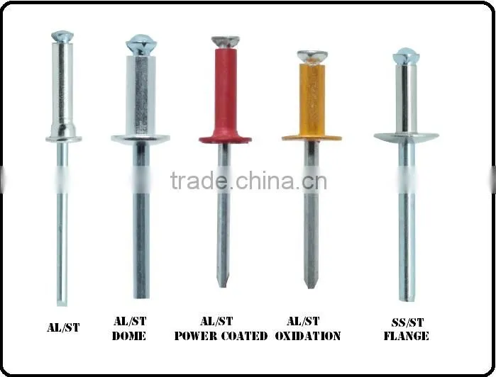 HIGH QUALITY OPEN END MANUFACTURER PROTRUDING CROWN HEAD ALUMINUM POP PEEL TYPE RIVETS