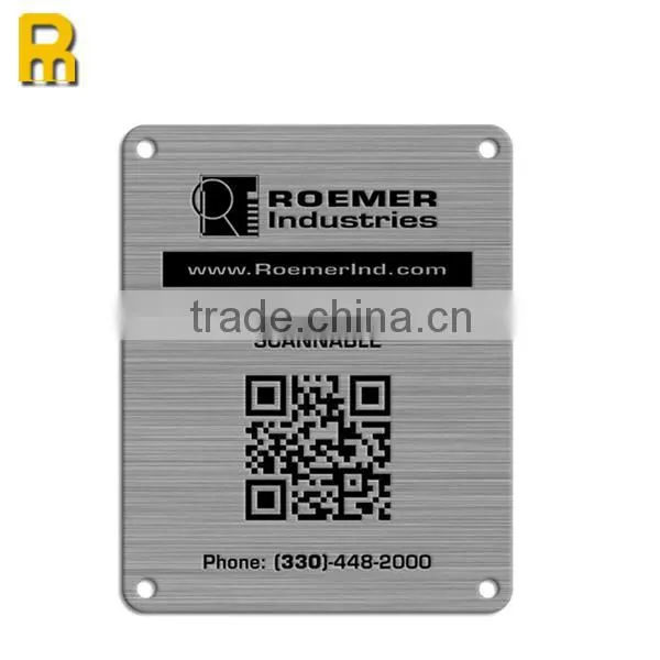 2015 New arrival stainless steel plate lables with adhensive backside