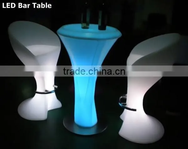 led lighting rental furniture illuminated acrylic clear light LED bar seating / led plastic party chair / white wedding chair