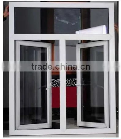 simple white UPVC side hung window,inward swing casement window,double hung window