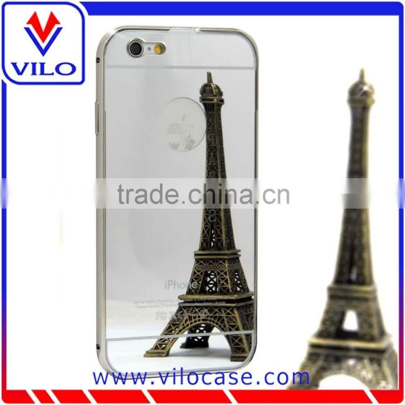 2015 Hot Selling Luxury Golden Mirror Aluminum Metal Case For Samsung S6