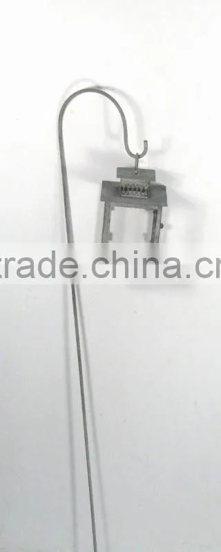 090185F-hanging square metal lantern w/stand