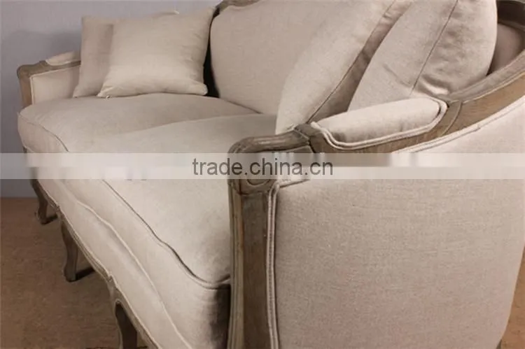 French Style Wooden Three seat Armchair