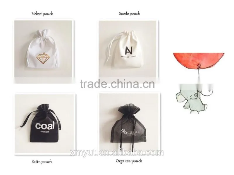 promotional cheap small custom velvet drawstring pouch bag