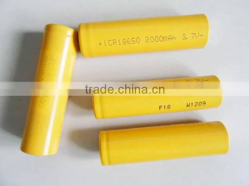 ICR18650 li-ion battery 2200mAh or 2000mAh battery