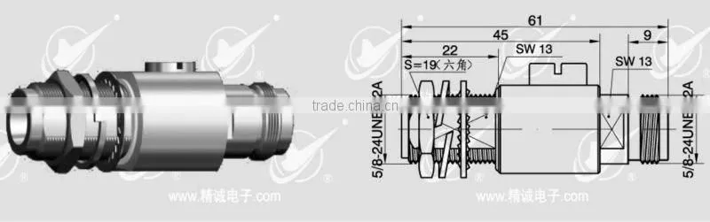 N female to female bulkhead lightning arrester, surge protector
