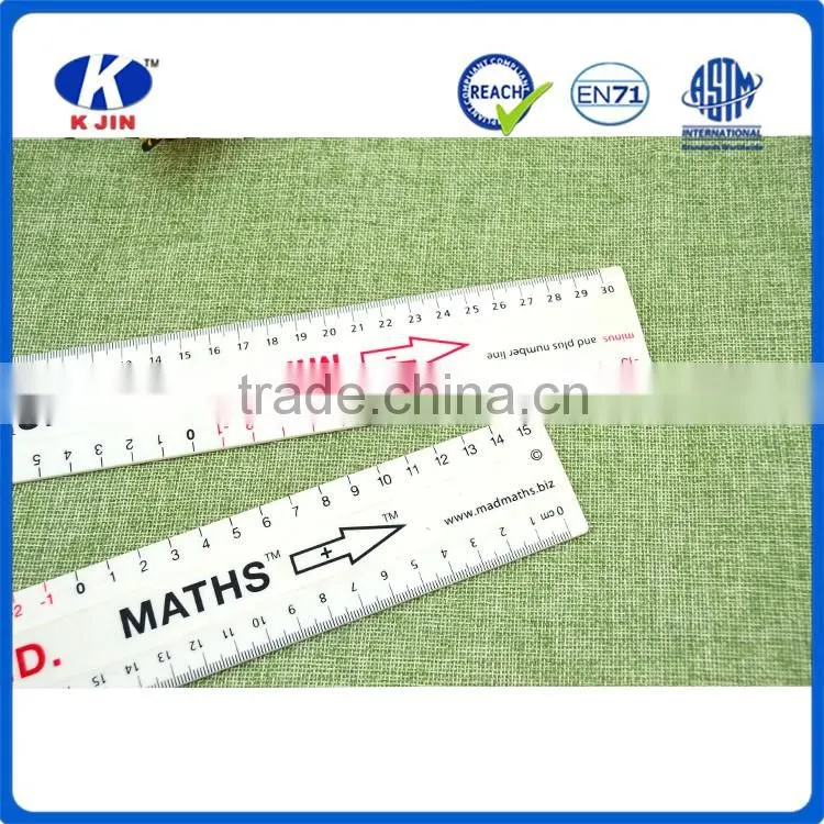Hot selling 30cm double side plastic ruler style with nutcracker ruler for measuring waist