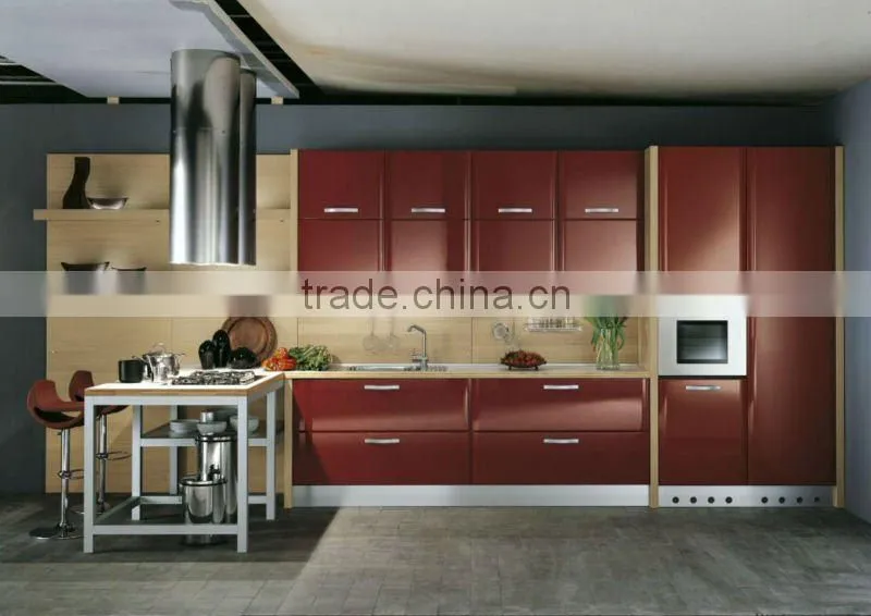 Hot sale timber veneer kitchen cupboard
