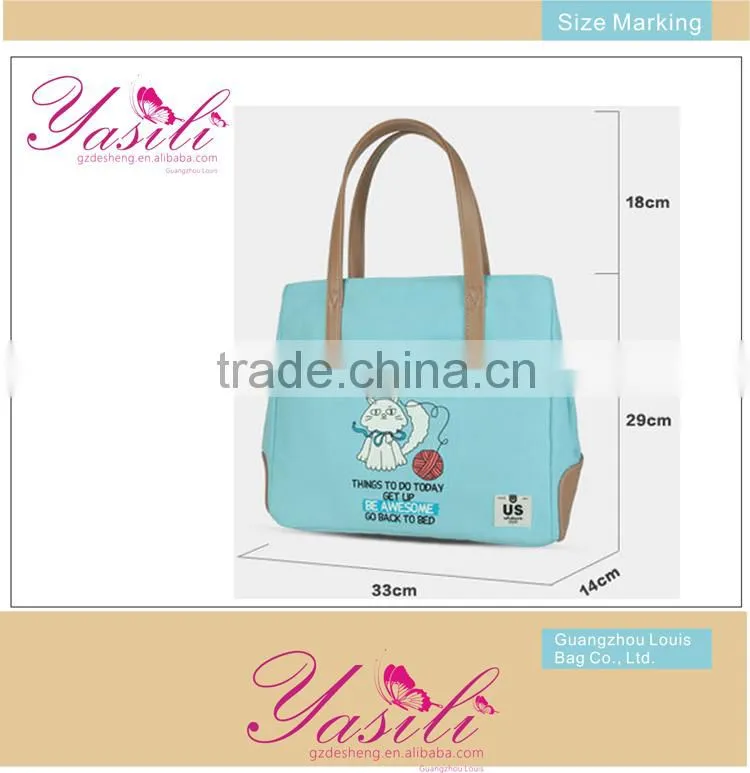 canvas wholesale tote bags;blue and white canvas;waxed canvas bag