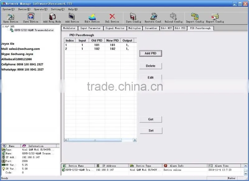 4IN1 QAM Transmodulator/8*DVB-S2 to 4* QAM Scrambler Modulator