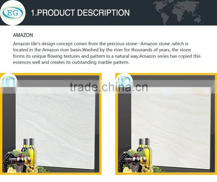 Foshan 600x600 800X800 mm Non slip grey color amazon design ceramic floor tile