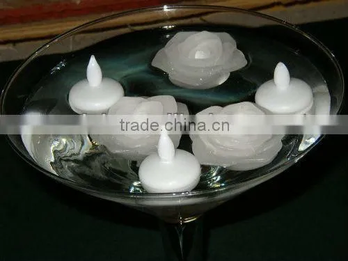 Reusable Battery Operated LED Floating Wax Rose Light