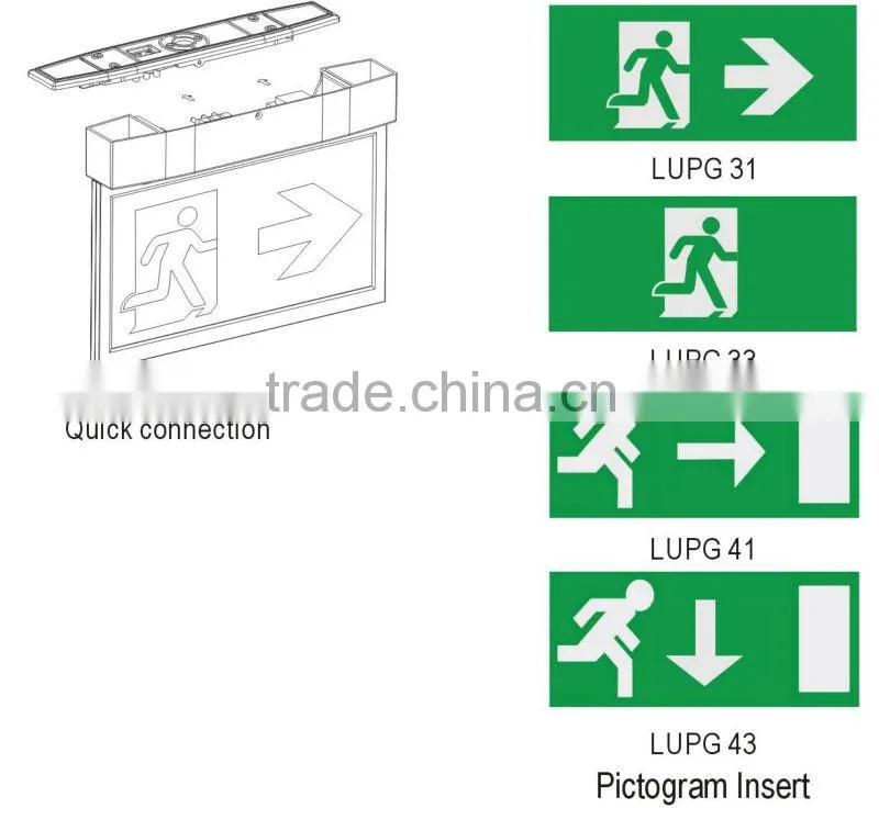 CBR-800 cUL CSA emergency exit sign running man