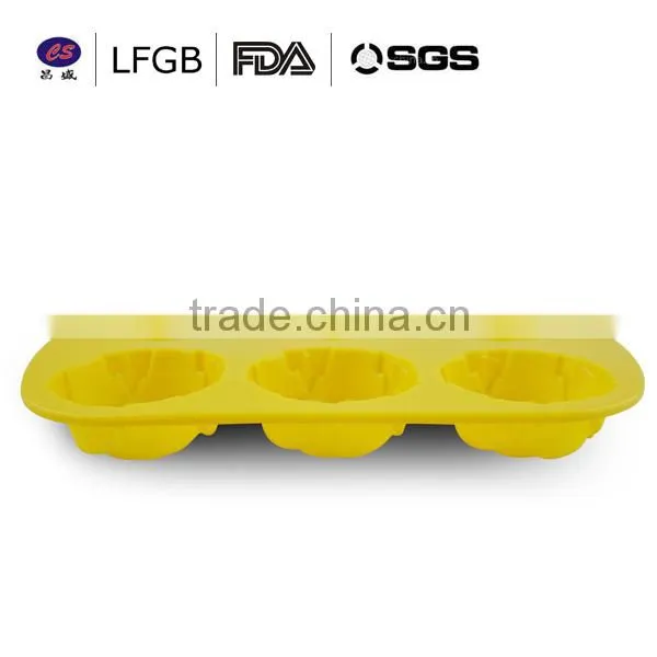 Professional customized new design six rose shape silicone cake molds