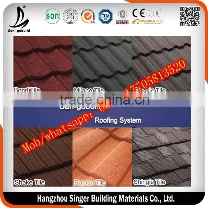 Stone Coated Metal Roofing Tile And Roof Gutter Factory