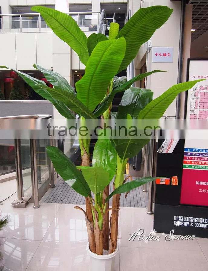 Popular high quality low cost artificial banana tree for indoor decoration