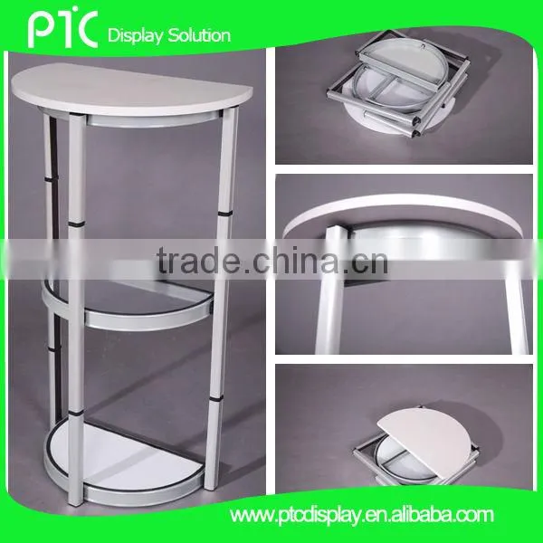 2 layer half round Folded advertising pop up twister tower banner