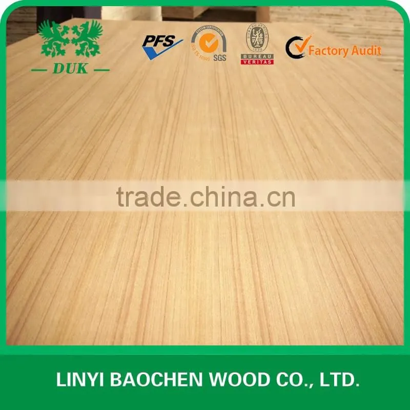 2.5mm-18mm teak fancy mdf /teak veneer MDF Q/C , C/C