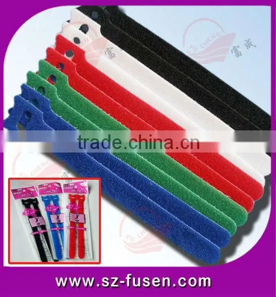 Back to back hook and loop magic tape strap