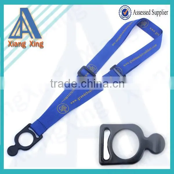 2015 Free sample one color / two colors zipper lanyard for phone holder