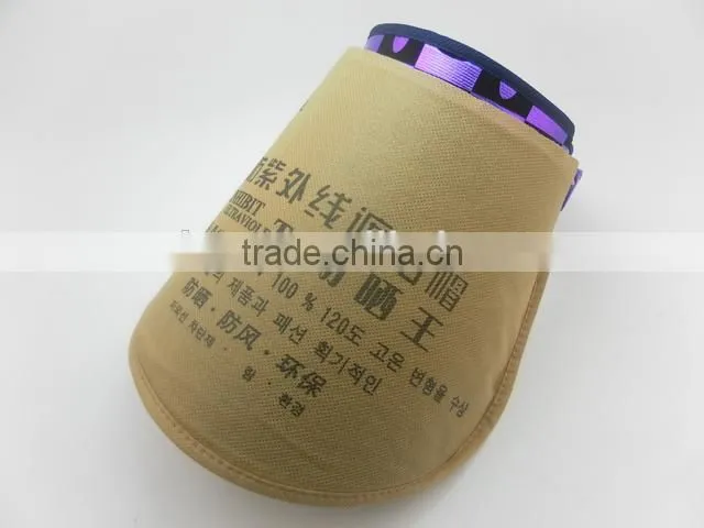 China gold supplier Hot sale uv fluorescent sun visor hat