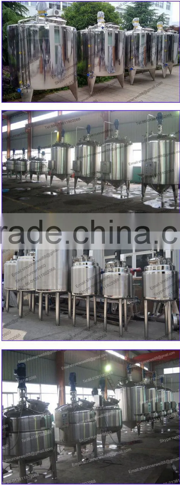 polyester polyol plant liquid mixing tank with homogenizer