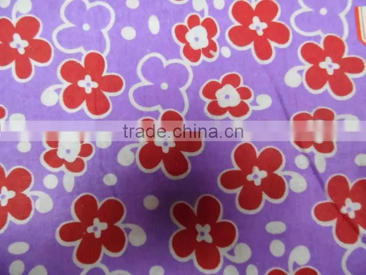 TC flower printed flannel bedsheet stocklot for kids