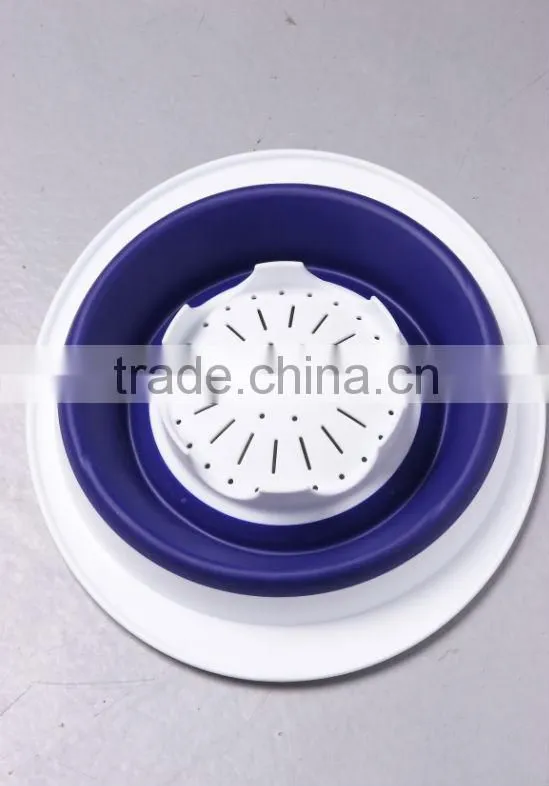 Fashion large plastic collapsible bowl