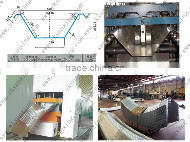 SX-1000-680 CNC Screw-joint arch style building equipment/Bolts or nuts steel roof building system