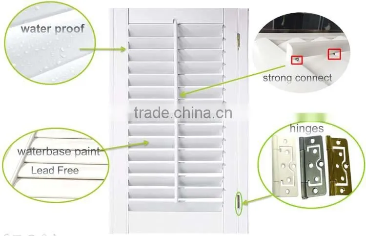Plantation shutter door shutter