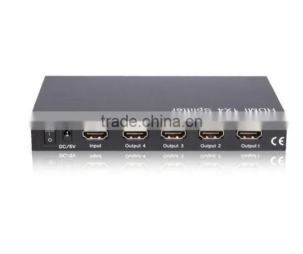 1 to 4 hdmi splitter 1x4 support 3D 1080P for meeting room/TV show