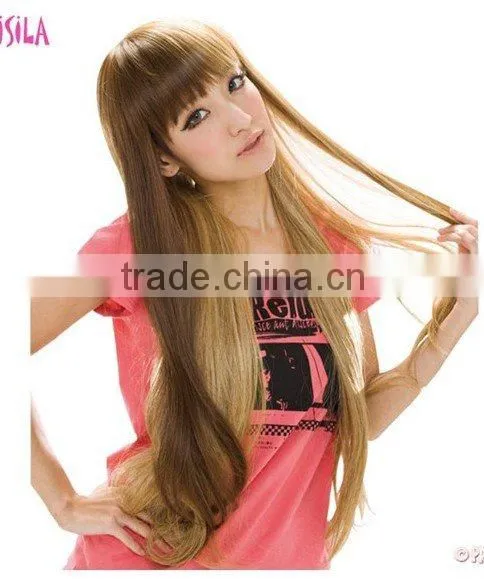 human man hair wigs /long hair fashion wigs/high quality with beautiful color