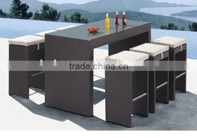 Hot sale wicker outdoor used bar furniture