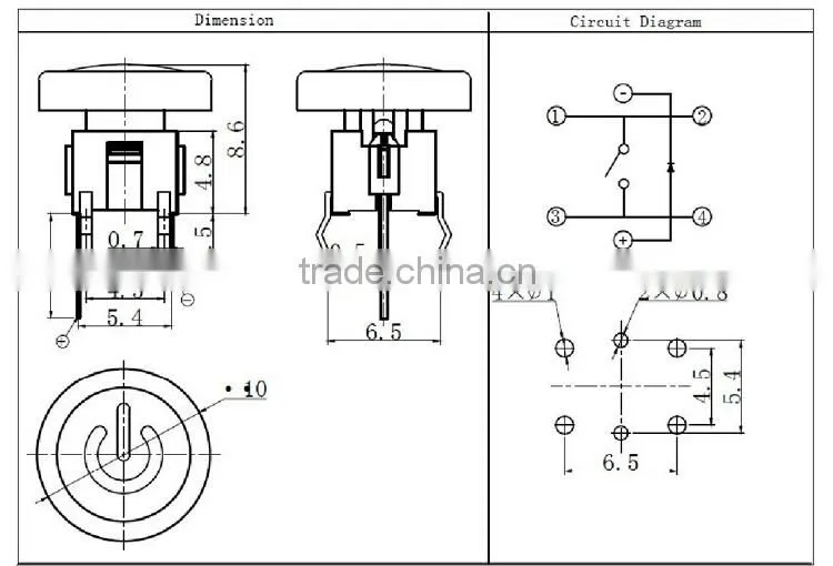 TSL06122-SC801 illuminated tact switch