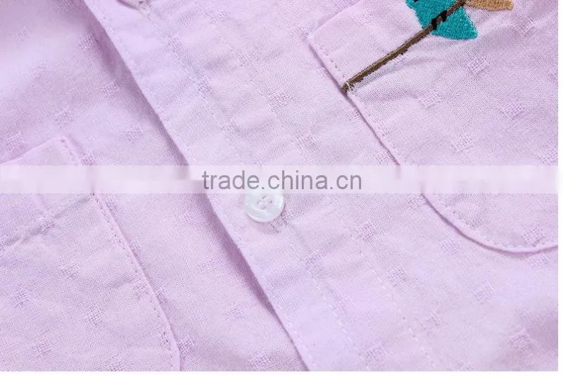 The boy embroidery wholesale cartoon cotton long sleeve shirt