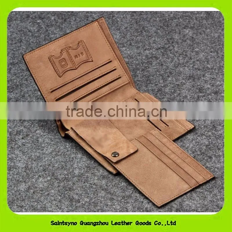 Fashion Vintage Men Leather Bifold Wallet Genuine Leather Wallet 16413