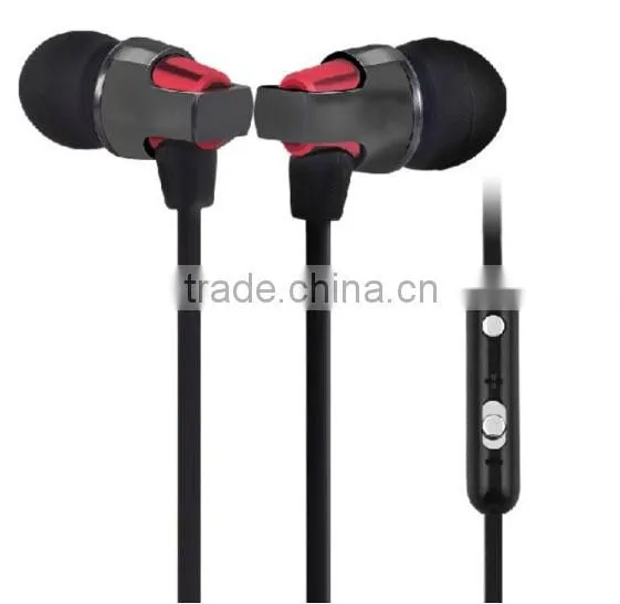 Stereo TPE Patent ear earphones&earbuds with mic and volome in retail packaging
